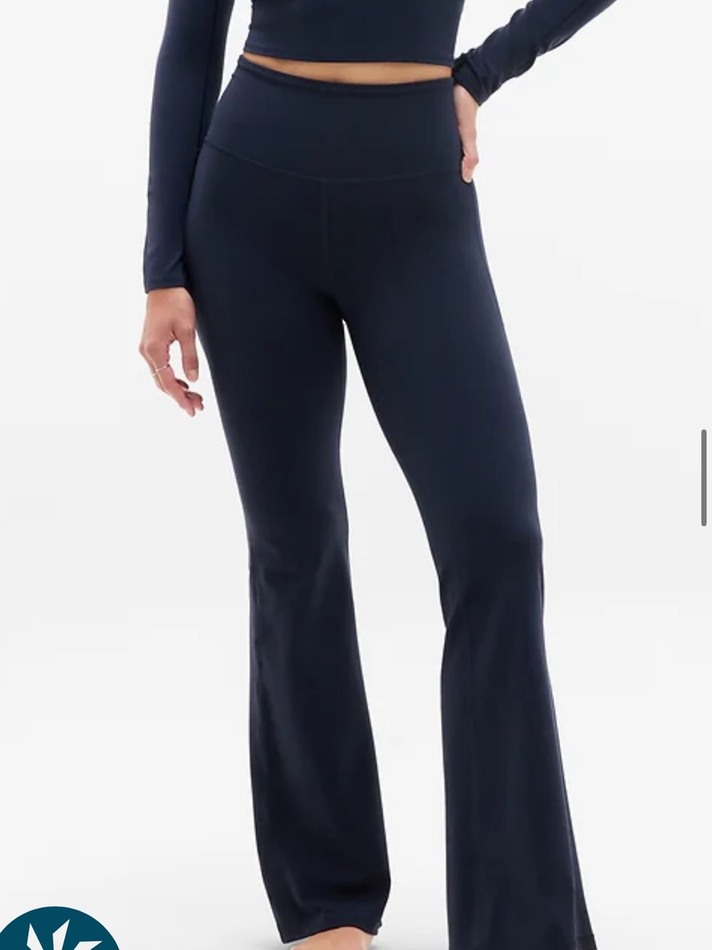 Athleta Elation Ultra High Rise Flare Pant, Navy